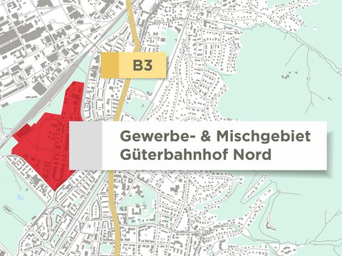 Karte Gewerbegebiete Freiburg Gewerbe Gueterbahnhof Nord